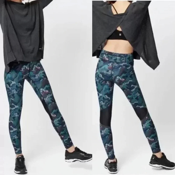 Sweaty Betty Zero  Gravity Run Leggings Japanese Floral Print - Picture 3 of 14